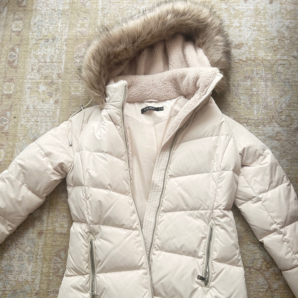 Hooded Down & Feather Puffer Coat